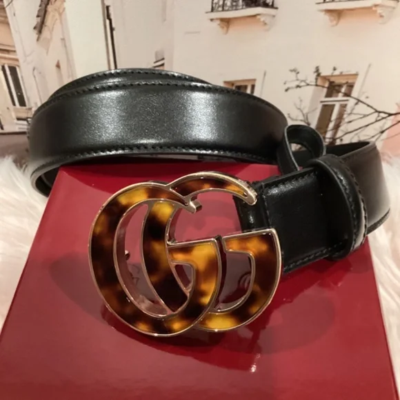 Gucci GG Tortoise Shell GG Belt 90/36 - Picture 5 of 5